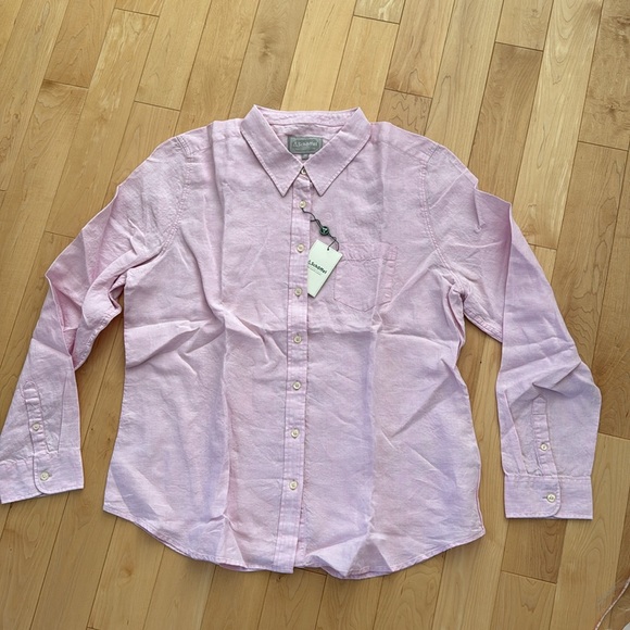 Light pink 100% linen shirt - Schoffel UK 20 - Picture 1 of 7